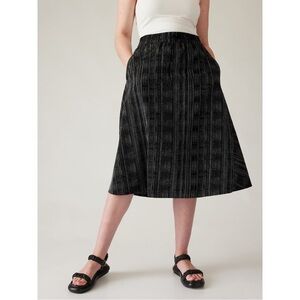 Athleta Black & White Amara Stripe Arrival Skirt